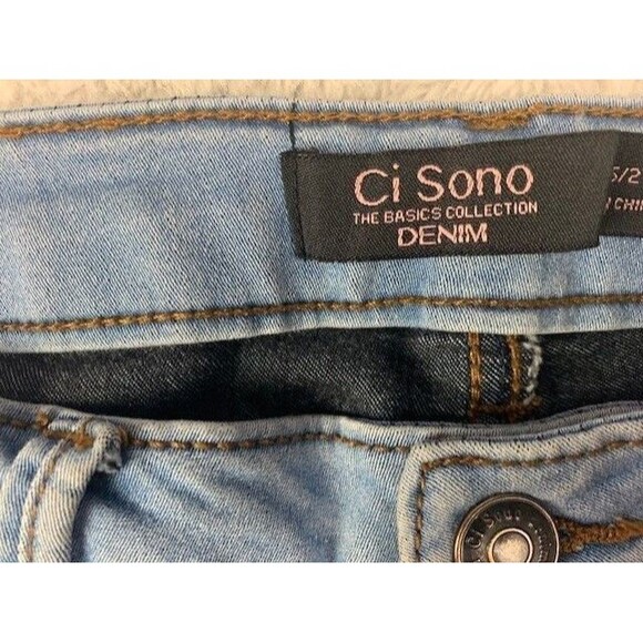 Ci Sono Size 5 27 Womens Jeans Stretch Mid Rise Skinny Light Wash - Picture 3 of 4